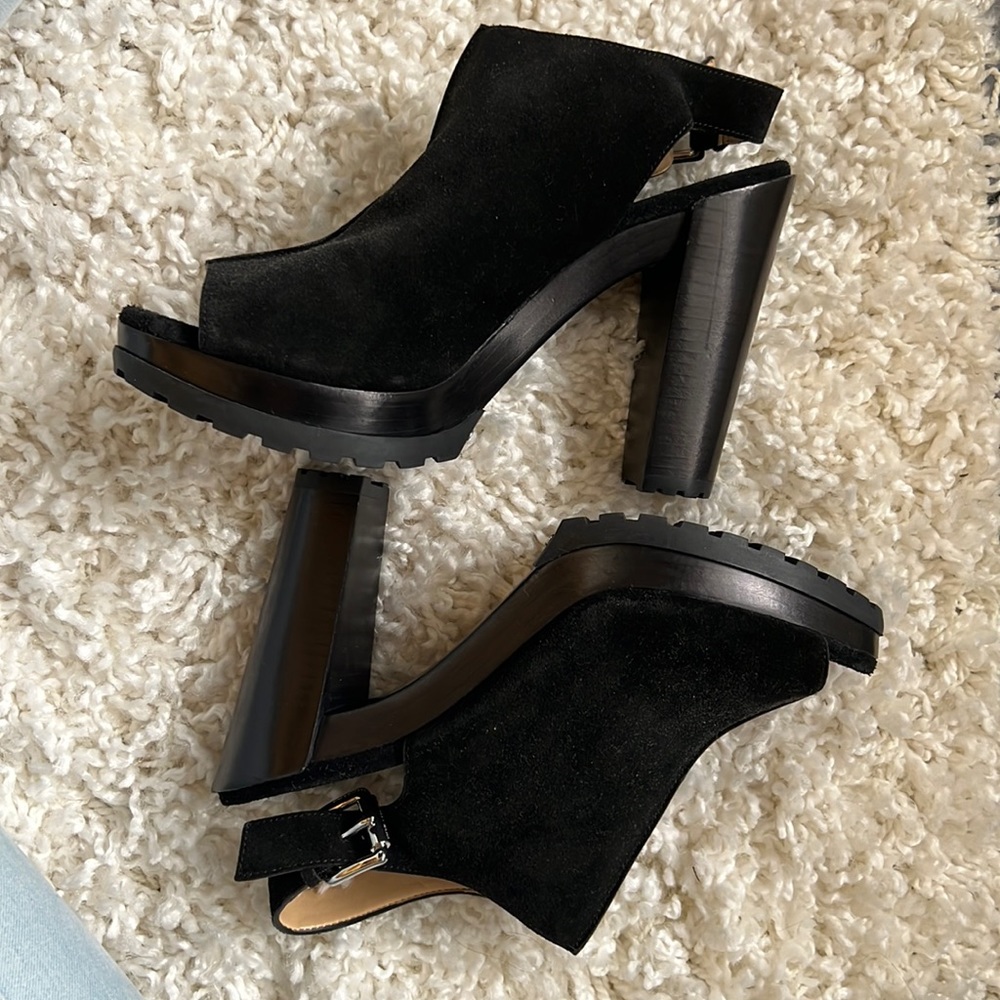 Michael Kors Black Suede Bootie with heel